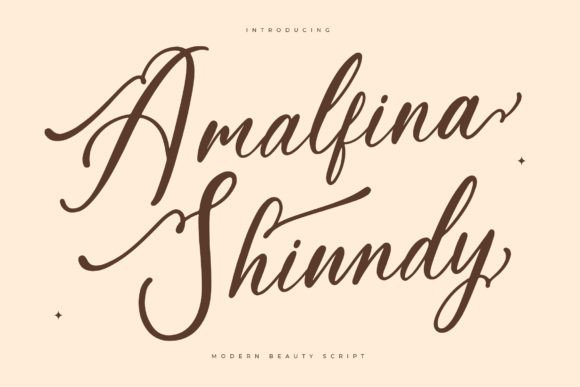 Amalfina Shinndy: A Modern Beauty Script for Web Design