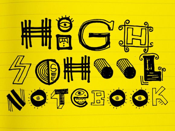 High School Notebook: A Typeface for Brands Seeking Playful Character