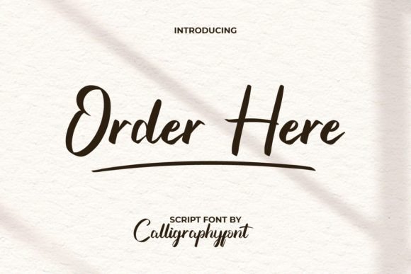 Order Here: A Handwritten Font That Elevates Modern Web Design