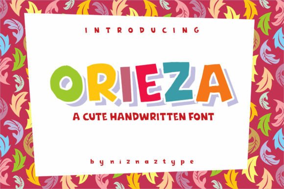 Orieza: A Handwritten Font for Editorial Warmth and Connection