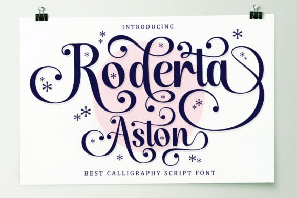 Roderta Aston: A Calligraphy Script Font for Sophisticated Digital Design